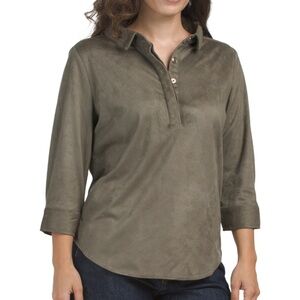 Gretchen Scott Ultra Suede Pop Over Top